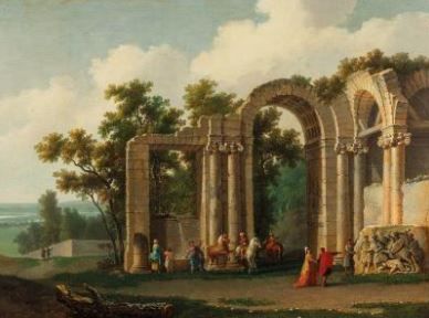 null GENILLION Jean-Baptiste (1750-1829) (attribué à)

Visiteur dans les ruines antiques

Panneau...