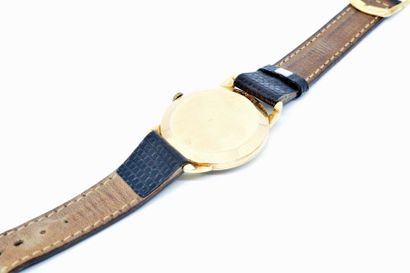 null Montre bracelet d'homme mécanique en or jaune 18K (750) à boitier rond, bracelet...