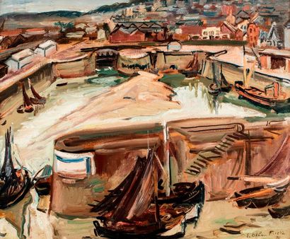 null FRIESZ Émile Othon, 1879-1949
Honfleur, le port à marée basse, 1937
huile sur...