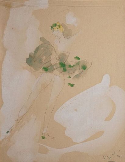 null VERTES Marcel, 1895-1961

Ballerine au tutu vert

aquarelle gouachée, signée...