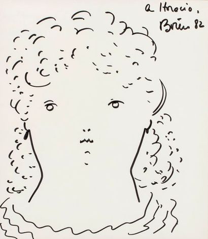 null BOTERO Fernando, né en 1932

Tête de femme, 1982

dessin au feutre noir, signé...