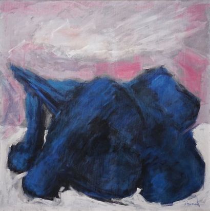 null PSYHAKIS Charalambos, né en 1938
Forme bleue
peinture sur toile, signée en bas...