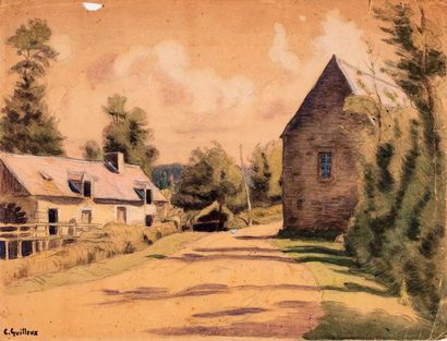 null GUILLOUX Charles Victor, 1866-1946

Maisons au bord du chemin

aquarelle (insolation...