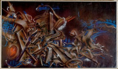 Rezine REZINE, né en 1979

Kaligraffiti, 2010

Spray et acrylique vernis sur toile.

110...