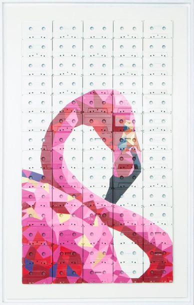 TAO artwork TAO artwork, né en 1984

DJ Flamingo,

Bombe aérosol sur cassettes audio...