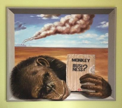WD WD,
Monkey business, 2011.
Huile sur toile.
70 x 72cm.


WD (Wild Drawing) est...