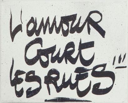 WILFRID WILFRID, né en 1967

L'amour court les rues.

Quadriptyque, bombe aérosol...