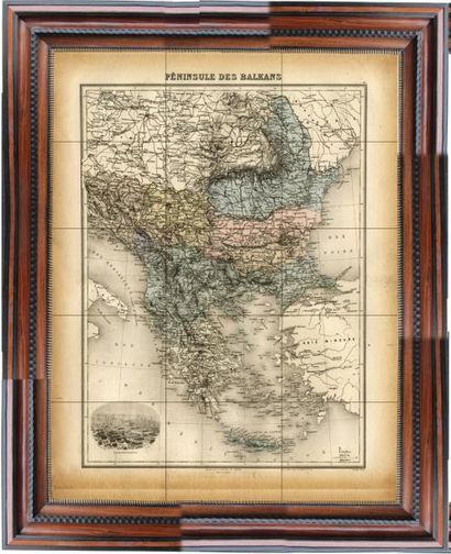 null Carte de la Péninsule des Balkans, Nouvel Atlas illustré Géographie Universelle,...