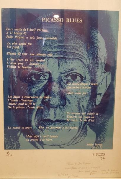 null VERDET André (1913-2004)

Picasso blues, 1973

Lithographie, signée et datée...