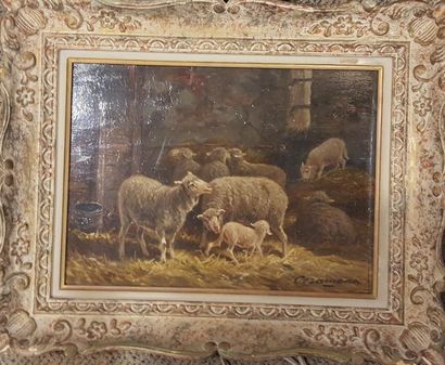 null CERAMANO Charles Ferdinand (1829-1909)

Moutons dans une bergerie

Huile sur...