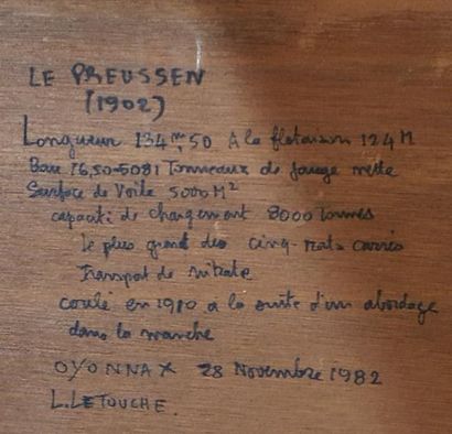 null LETOUCHE Louis (1924-2015)

"Le Preussen"

Huile sur toile marouflée sur panneau,...