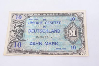 null [ Billet ] [ Allemagne ] 

Billet émis par les autorités militaires alliés :

Zehn...