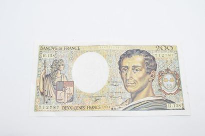 null [BILLET]

Billet de 200 Francs Montesquieu, 1994.

TBE.