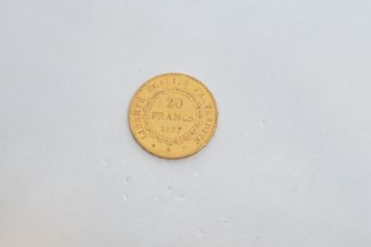 null 1 pièce en or de 20 francs Dupré (1877 A)

TTB à SUP.

Poids : 6.45 g.