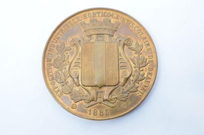 null [ Médaille ] [ Exposition XIXème ] [ Oise ]

Médaille en bronze. 

Avers : allégorie...
