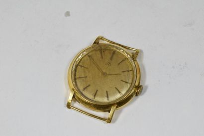 null Boitier de montre d'homme en or jaune 18k (750), cadran à fond doré et index...