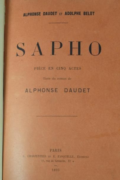 null DAUDET Alphonse et Adolphe BELOT. Sapho. 

Paris, Charpentier et Fasquelle,...