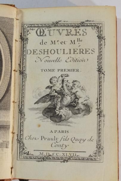 null DESHOULIERES 

Oeuvres de Me et Mlle Deshoulieres. Paris, Prault fils, 1747....