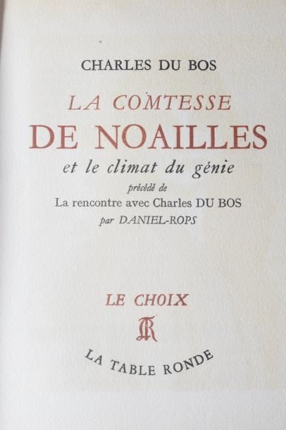 null DU BOS Charles 

La comtesse de Noailles et le climat du génie précédé de la...