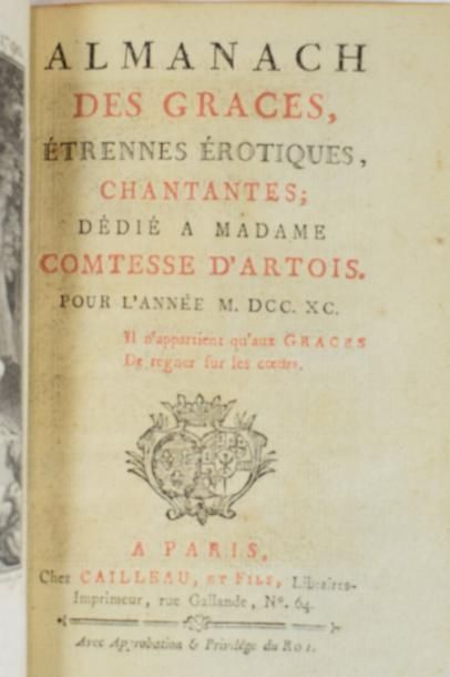 null Almanach des Grâces, étrennes érotiques, chantantes ; dédiées à Madame Comtesse...