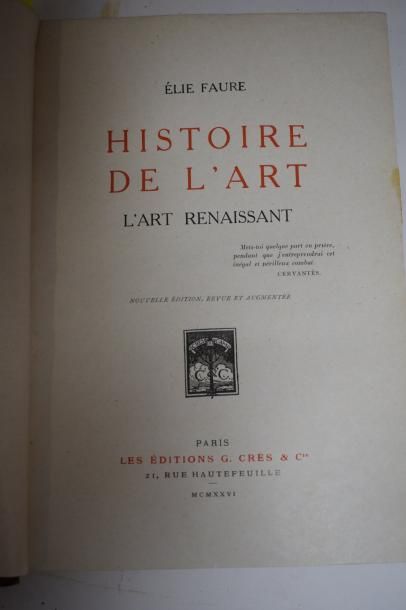 null FAURE Elie

Histoire de l'Art

Paris, éditions G. Crès et Cie, 1926. Nouvelle...
