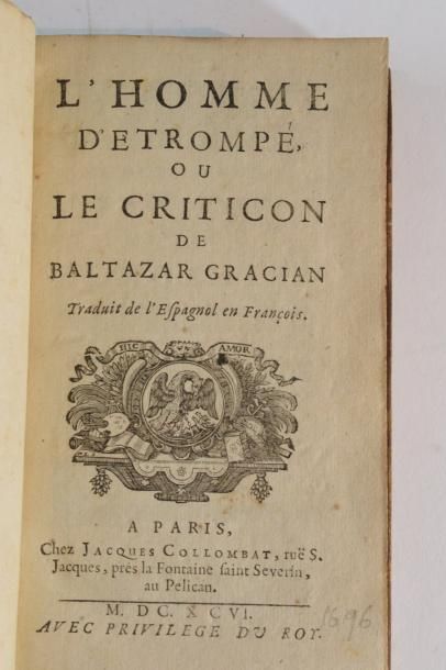 null GRACIÁN Baltazar- L'Homme détrompé, ou Le Criticon. 

Traduit de l'espagnol...