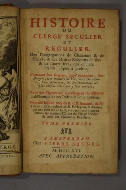 null Histoire du clergé séculier et régulier [...]. Avec des figures qui représentent...
