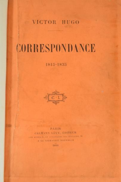 null HUGO Victor - Correspondance 1815-1835.

Paris, Calmann Lévy, 1896. Reliure...