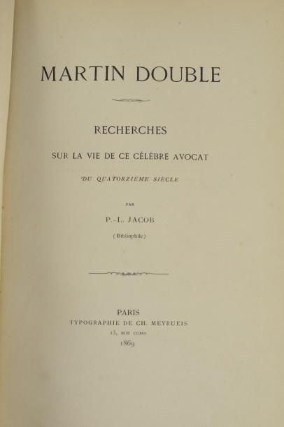 null JACOB P.-L., Martin Double

Recherche sur la vie de ce célèbre avocat du quatorzième...