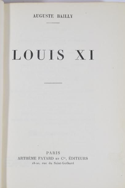 null BAILLY Auguste - Louis XI

Paris, Arthème Fayard & Cie, 1936. In-8, reliure...