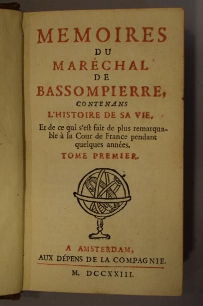 null BASSOMPIERRE, Mémoires du Maréchal Bassompierre contenans l'histoire de sa vie

Amsterdam,...