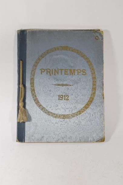null Rare catalogue des collections du Printemps. 

In-folio, plats bleu (giffures,...