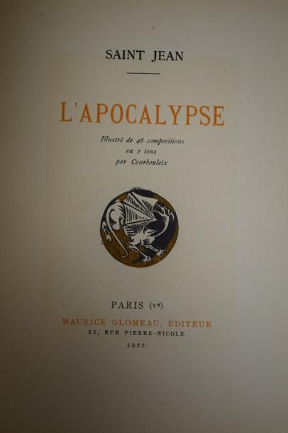 null SAINT-JEAN, L'apocalypse.

Paris, Maurice Glomeau, 1922 .In-4, broché. 

Illustré...
