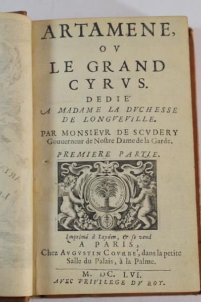 null SCUDERY 

Artamene, ou le grand cyrus. 

Paris, Augustin Courbe, 1656. In-8,...