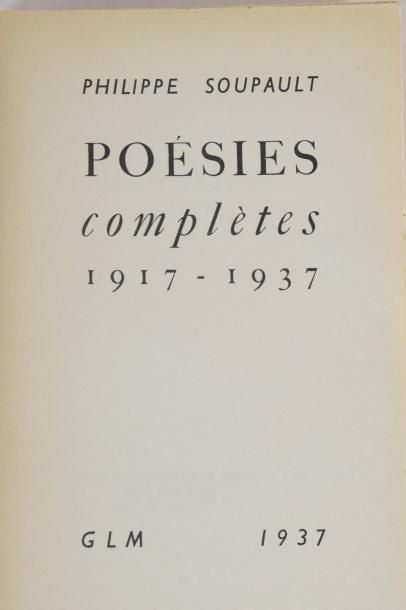 null SOUPAULT Philippe - Poésie complètes 1917-1937. 

Exemplaire n°1204/1270. 

Paris,...