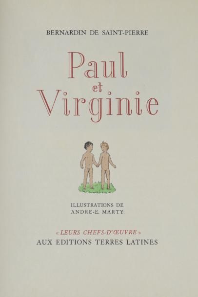null BERNARDIN DE SAINT-PIERRE - Paul et Virginie. 

Illustrations de André-E. Marty....