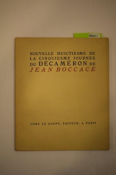 null BOCCACE Jean, Nouvelle huictiesme de la cinquiesme journée du Décaméron.

Paris,...