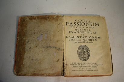 null Cantus Passionum Secundum quatar evangelistas

et, Lamentationum Jeremiae Prophetae,...