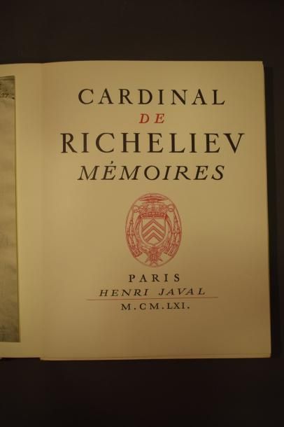 null Cardinal de Richelieu

Ed : Henri Javal Paris, 1961. 

4 tomes sous emboitage....