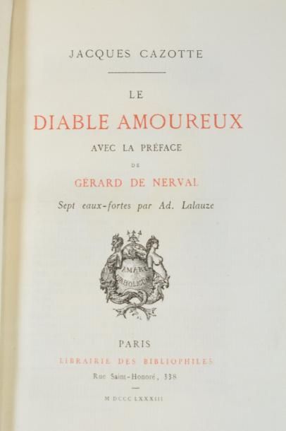 null CAZOTTE Jacques

Le Diable amoureux. Avec la préface de Gérard de Nerval. 

Paris,...