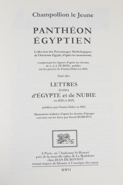 null CHAMPOLLION Jean-François - Panthéon Egyptien. 

Collection des personnages...
