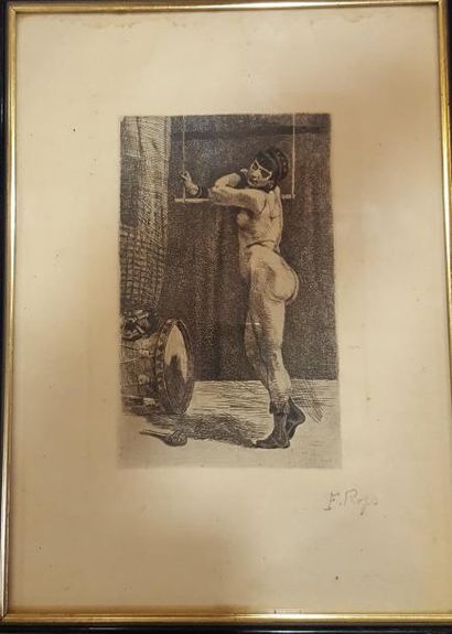 null ROPS Félicien (1833-1898)

La femme au trapèze

Eau forte signée en bas à droite,...