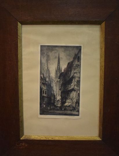 null TROWBRIDGE Vaugham (1869-1941)

Quimper, la rue Kéréon. 

Eau-forte, artist's...