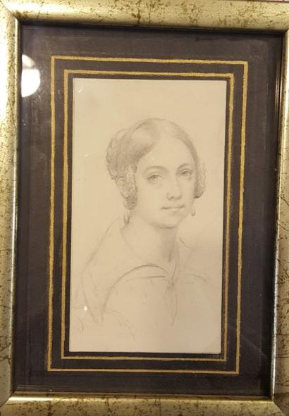 null ECOLE XIXe siècle,

Portraits de femmes

Dessins au crayon non signés 

18 x...