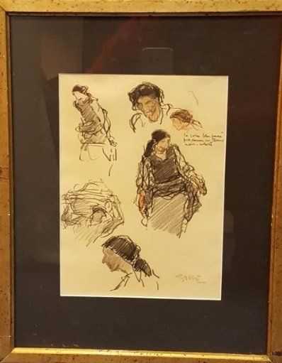 null GOBO Georges (1876-1928) 

Etude de femmes 

Crayon noir et sanguine signé en...