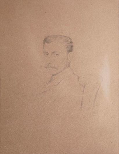 null JALABERT Charles, 1819-1901, 

Portrait d'homme, 25 septembre 1872, 

crayon...