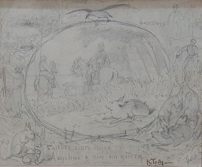 null TOSY K. (fin XIXe siècle), 

La chasse à courre

Projet d'illustration au crayon...