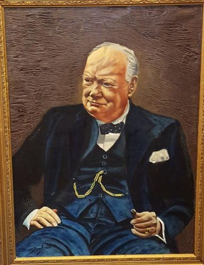 null BLANCHAUD (XXeme)

Portrait de Churchill

Peinture sur toile signée en bas à...