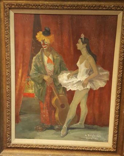 null DELPLANQUE Georges Emile

La danseuse et le clown, 1965

Huile sur toile, signée...