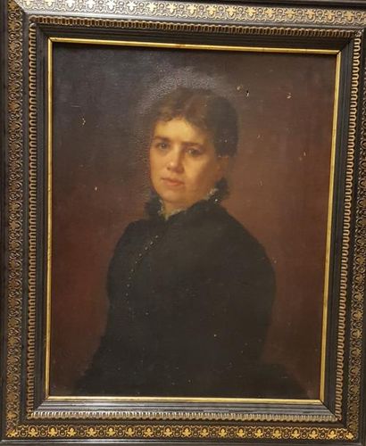 null PROSALENTIS (XIX-XXème)

Portrait de femme, 1844, 

huile sur toile (craquelures,...